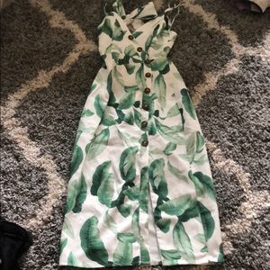 Green and white summer fashion nova dress